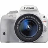Canon - EOS Rebel SL1 DSLR Camera with EF-S 18-55mm f/3.5-5.6 IS Zoom Lens - White